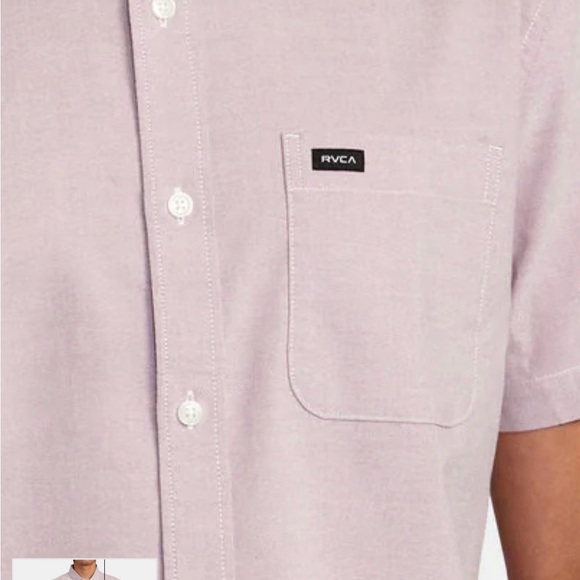 RVCA Men's That'll Do Stretch Slim Fit Short Sleeve Woven Button Up Shirt XXL - Picture 3 of 3